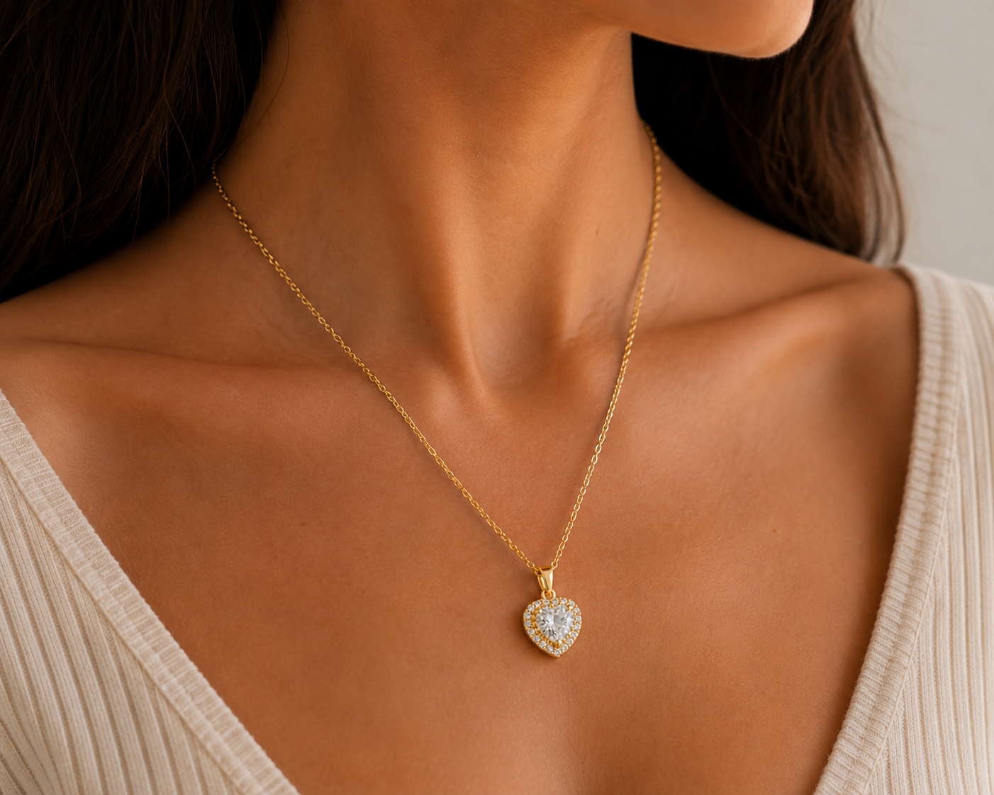 Colar Crystal Heart