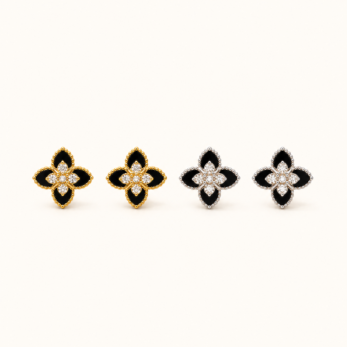 Brincos Midnight Clover