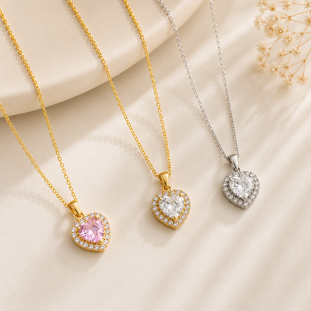 Colar Crystal Heart