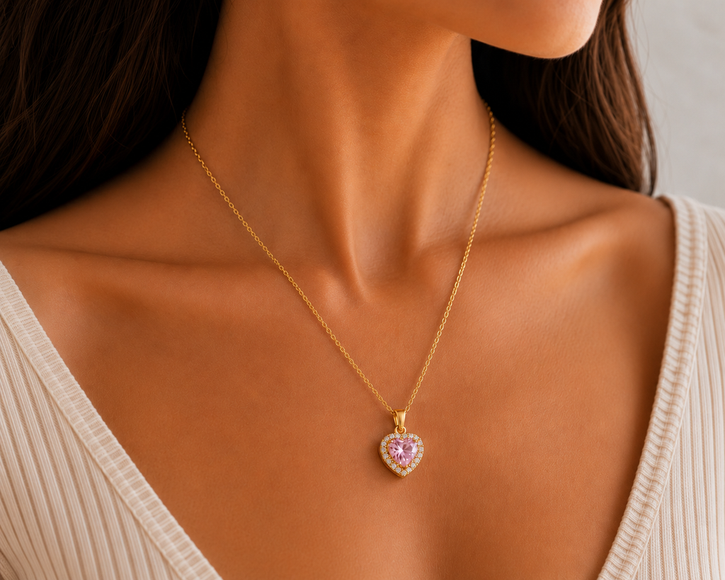 Colar Crystal Heart